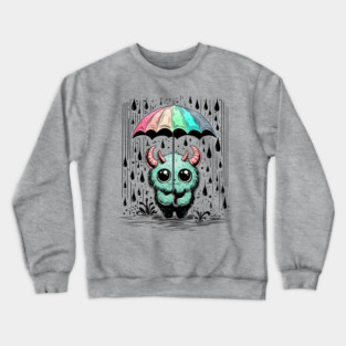 Monster in the Rain Crewneck Sweatshirt