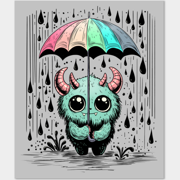 Monster in the Rain Wall Art by H. R. Sinclair
