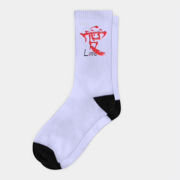 Love Kanji | Handcrafted Japanese Symbols Socks by Tokyo Street
