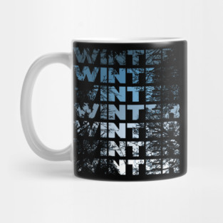 Winter Landscape - Ice Blue Monochromatic Mug