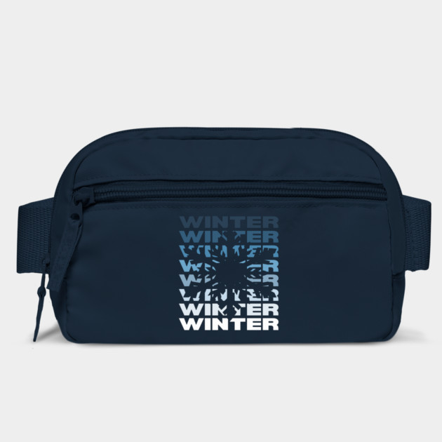 Winter Snowflake Retro - Ice Blue Monochromatic by TuncGK