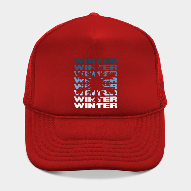 Winter Snowflake Retro - Ice Blue Monochromatic by TuncGK