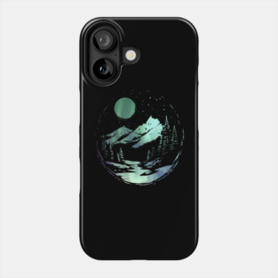 Aurora Dome - Monochromatic Winter - Polar Landscape Phone Case