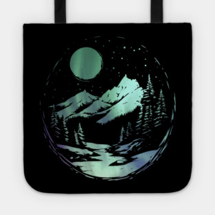 Aurora Dome - Monochromatic Winter - Polar Landscape Tote