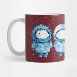 Inuit Babies - Monochromatic Winter - Cute Couple Mug