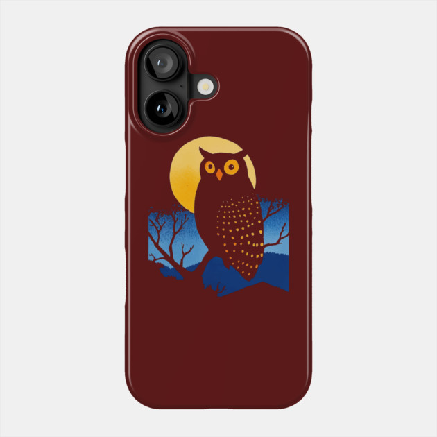 Lonely Owl - Monochromatic Winter - Wildlife Phone Case by TuncGK