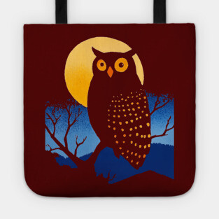 Lonely Owl - Monochromatic Winter - Wildlife Tote
