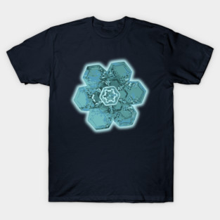 Teal Snowflake - Monochromatic Winter - Cold Lover T-Shirt