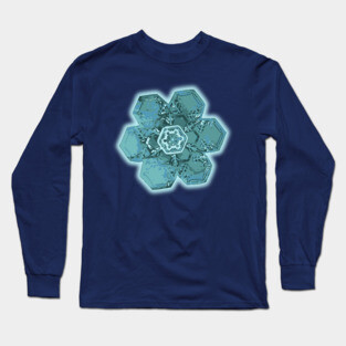 Teal Snowflake - Monochromatic Winter - Cold Lover Long Sleeve T-Shirt