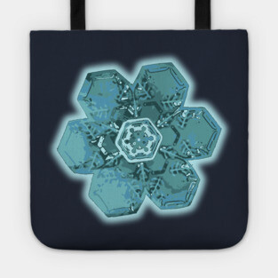 Teal Snowflake - Monochromatic Winter - Cold Lover Tote