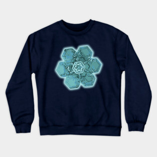 Teal Snowflake - Monochromatic Winter - Cold Lover Crewneck Sweatshirt