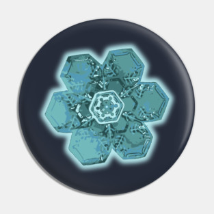Teal Snowflake - Monochromatic Winter - Cold Lover Pin