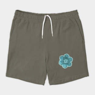 Teal Snowflake - Monochromatic Winter - Cold Lover Shorts