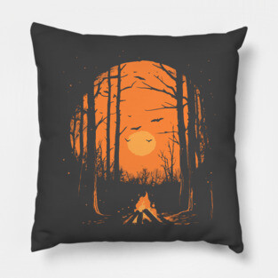 Winter Campfire - Monochromatic Winter - Sunset at Woods Pillow