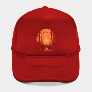 Winter Campfire - Monochromatic Winter - Sunset at Woods Hat