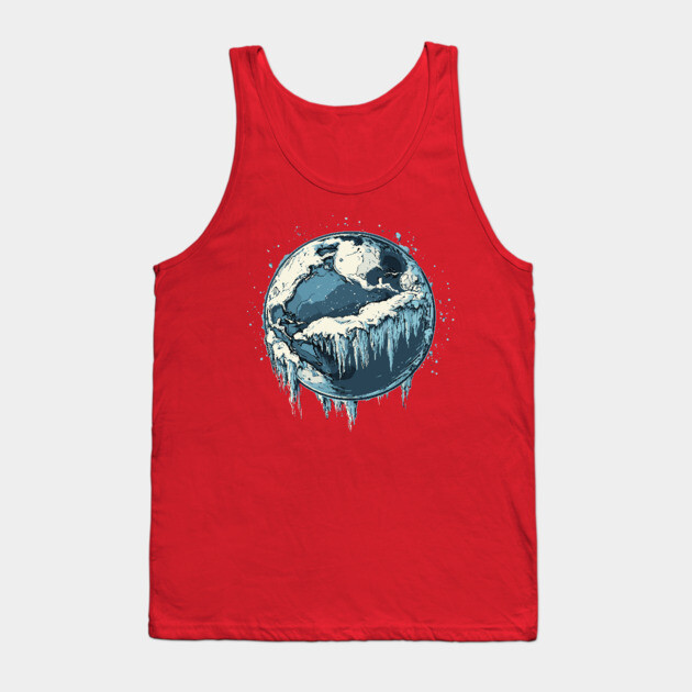 Frozen Earth - Monochromatic Winter Tank Top by TuncGK