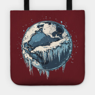 Frozen Earth - Monochromatic Winter Tote