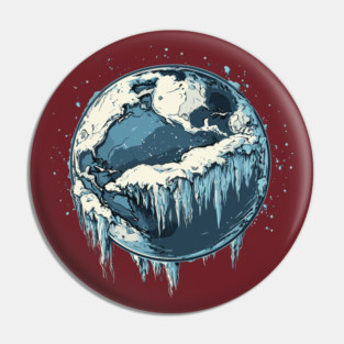 Frozen Earth - Monochromatic Winter Pin