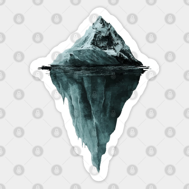 Iceberg Dream - Monochromatic Winter Sticker by TuncGK