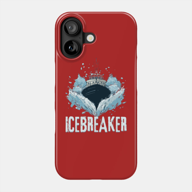 Icebreaker Ship - Monochromatic Winter Phone Case by TuncGK