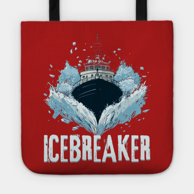 Icebreaker Ship - Monochromatic Winter Tote by TuncGK