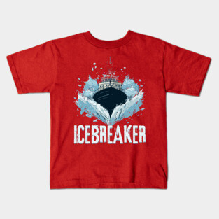 Icebreaker Ship - Monochromatic Winter Kids T-Shirt