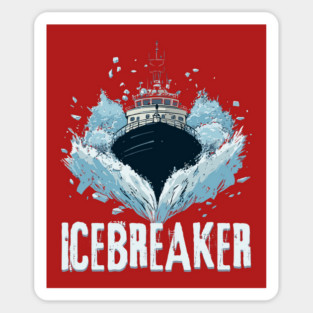 Icebreaker Ship - Monochromatic Winter Sticker