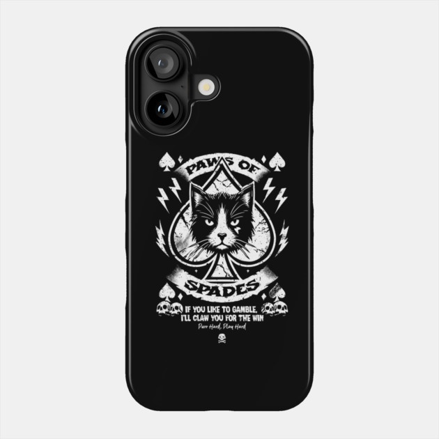 Paws Of Spades Phone Case by artslaves