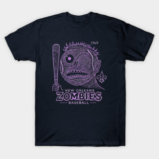 New Orleans zombies vintage baseball T-Shirt