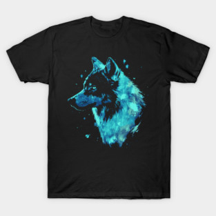 Neon Wolf - Ice Blue - Monochromatic Winter T-Shirt