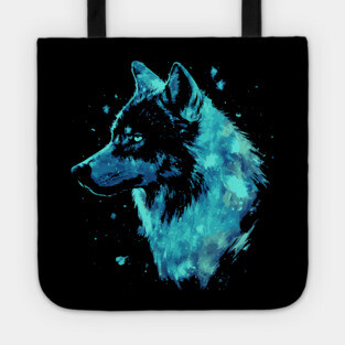 Neon Wolf - Ice Blue - Monochromatic Winter Tote