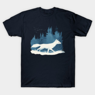 Arctic Fox - Monochromatic Winter T-Shirt