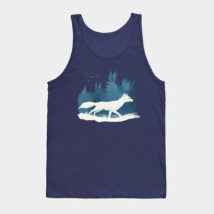 Arctic Fox - Monochromatic Winter Tank Top