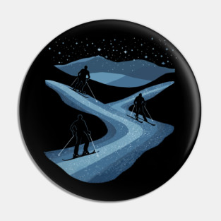 Skiers' Dream - Monochromatic Winter Pin