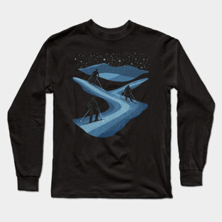 Skiers' Dream - Monochromatic Winter Long Sleeve T-Shirt