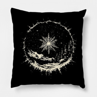 Snow Dome - Tribal Winter Design Pillow
