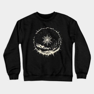 Snow Dome - Tribal Winter Design Crewneck Sweatshirt