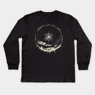 Snow Dome - Tribal Winter Design Kids Long Sleeve T-Shirt