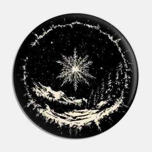 Snow Dome - Tribal Winter Design Pin