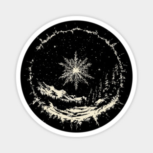 Snow Dome - Tribal Winter Design Magnet