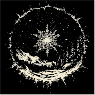 Snow Dome - Tribal Winter Design Posters and Art