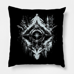 Tribal Snow - Native American Symbol Pillow