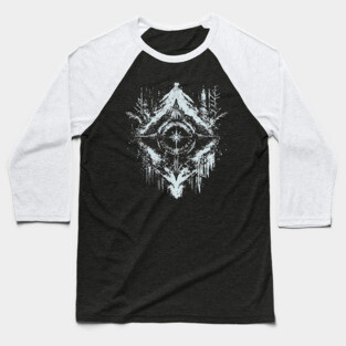 Tribal Snow - Native American Symbol Baseball T-Shirt