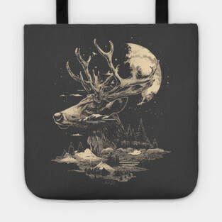 Dear Surreal Deer - Monochromatic Winter Tote