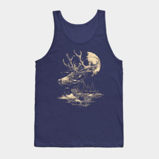 Dear Surreal Deer - Monochromatic Winter Tank Top