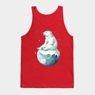 Polar Bear Enjoying the End of the World Tank Top