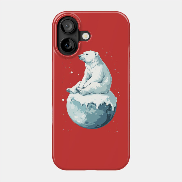 Polar Bear Enjoying the End of the World Phone Case by TuncGK