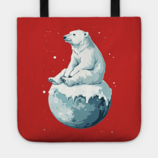 Polar Bear Enjoying the End of the World Tote