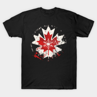 Canadian Winter - Maple Leaf Snowflake T-Shirt