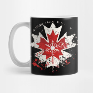 Canadian Winter - Maple Leaf Snowflake Mug